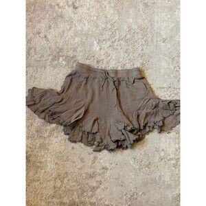 Mable Ruffled Brown Taupe  Shorts Size Women’s Medium C17